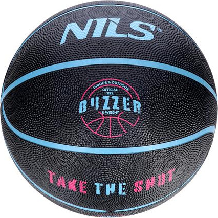 Piłka do koszykówki czarna buzzer Nils npk251 rozmiar 5