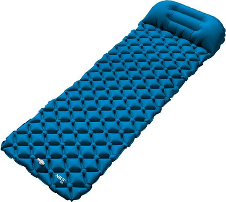 Mata turystyczna z pompką Nils camp nc4006 turkusowa 190x58x5 cm