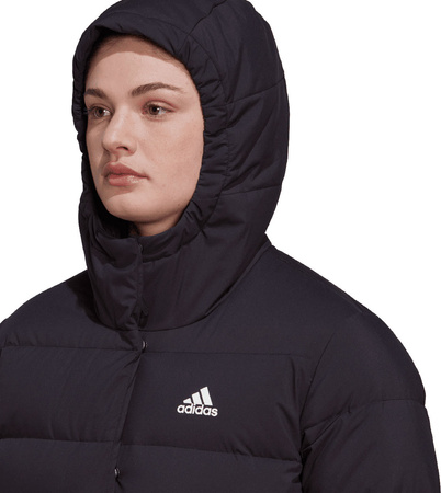 Kurtka damska adidas Helionic Hooded Down czarna HG8747