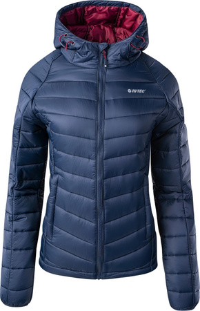 Damska kurtka zimowa pikowana puchowa z kapturem Hi-tec Lady Carson granatowa rozmiar S