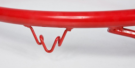 Obręcz do kosza z siatką 43cm Enero czerwona