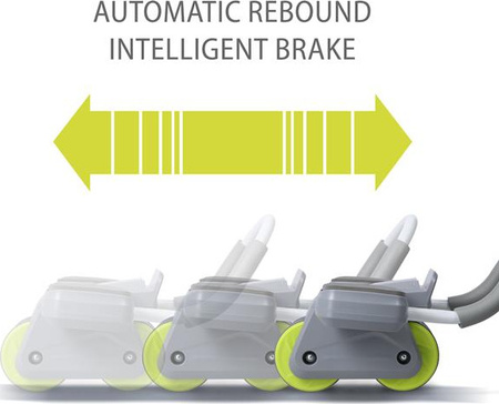 Automatyczne koło do ćwiczeń mięśni brzucha z podparciem kółko ABS KA08 szare