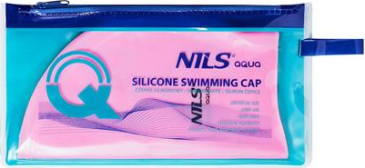 Czepek silikonowy Nils aqua nqc jednokolorowy pk02 jasnoróżowy