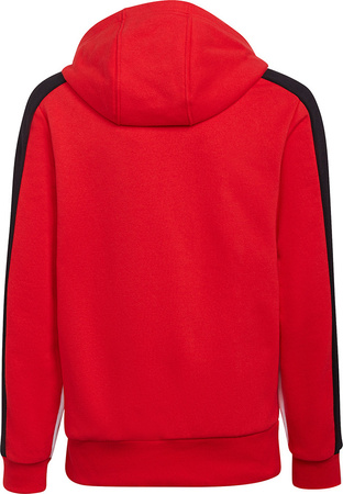 Bluza dla dzieci adidas Colorblock Fleece Hoodie czerwona HC5657