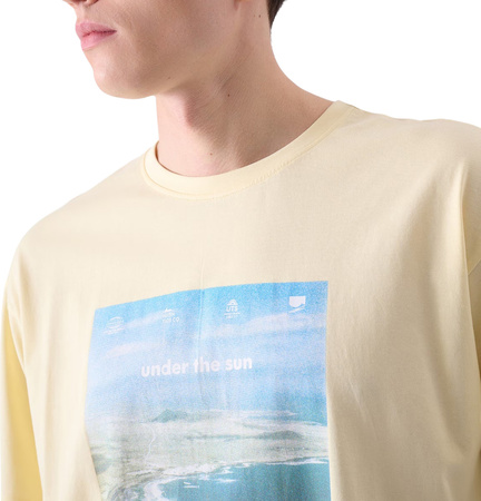 Koszulka męska 4F M2132 jasnożółta 4FRSS24TTSHM2132 73S