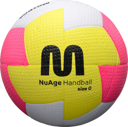 Piłka ręczna Meteor Nuage Mini 0 żółto-różowo-biała 16695