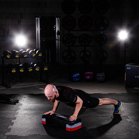 Step do aerobiku HMS AS003 czarno-szaro-czerwony