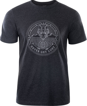 Męska Koszulka Z Krótkim Rękawem Canid dark grey melange rozmiar L