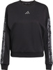 Bluza damska adidas Animal Print 3-Stripes French Terry Sweatshirt czarna JM1835