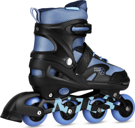 Łyżworolki rolki świecące koła LED regulowane ochraniacze Nils rozmiar 31-34