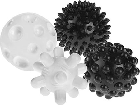 Piłki sensoryczne AM Tullo 4 szt. czarno-białe 461