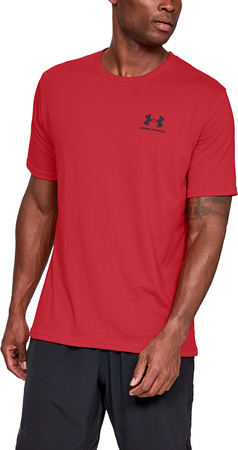 Koszulka męska Under Armour Sportstyle Left Chest SS czerwona 1326799 600