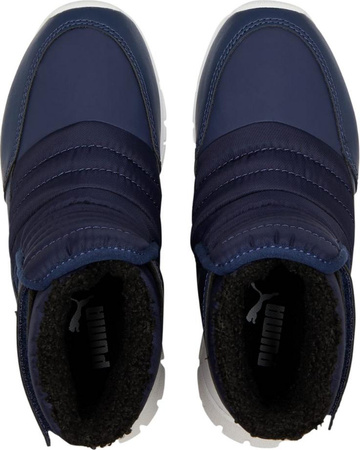 Buty dziecięce zimowe śniegowce Puma Nieve WTR AC PS granatowe 380745 06