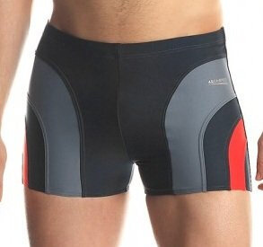 Spodenki kąpielowe męskie Aqua-Speed Sasha szaro czerwone 336 2407