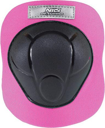 Zestaw ochraniaczy kolana łokcie nadgarstki na rolki, hulajnogę, deskorolkę Nils Extreme H210 rozmiar L czarno-różowy