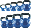 Kettlebell żeliwny pokryty winylem HMS KNV28 niebieski 28 kg