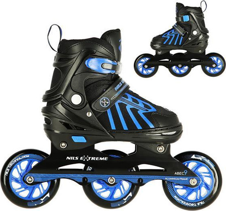 Łyżworolki Nils Extreme NA18812 ciemny niebieski rozmiar M (34-38)