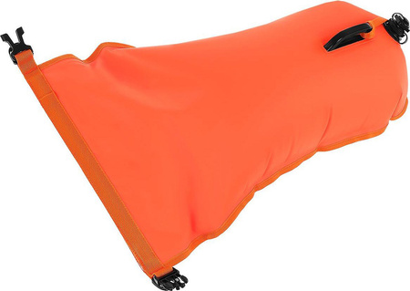 Bojka asekuracyjna ratunkowa dmuchana 2w1 kieszeń Enero wymiary 72x36 cm