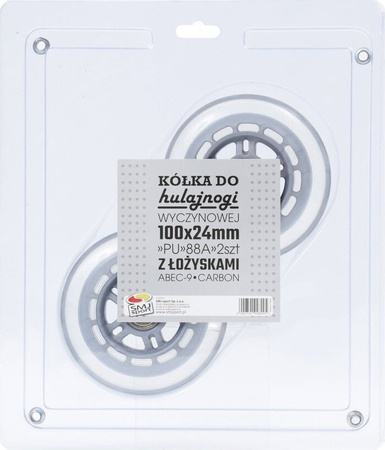 Kółka do hulajnogi / rolek SMJ sport BS 100x24mm 2 sztuki łożyska ABEC-9