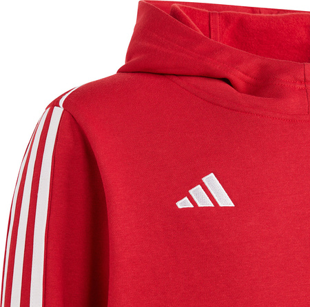 Bluza dla dzieci adidas Tiro 23 League Sweat Hoodie czerwono-biała HS3607