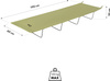 Łóżko polowe turystyczne składane Nils Camp NC3504 zielone 190x60x20cm