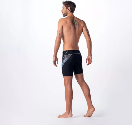 Męskie bokserki kąpielowe Aquawave BARID black/blue curacao logo rozmiar XXL