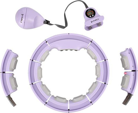 Koło hula hop fioletowy z magnesami i obciążnikiem licznik HMS HHM13