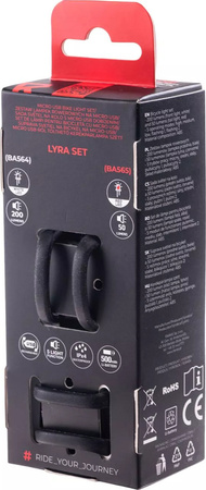 Lampka rowerowa oświetlenie lampa Radvik Lyra zestaw 2 sztuk