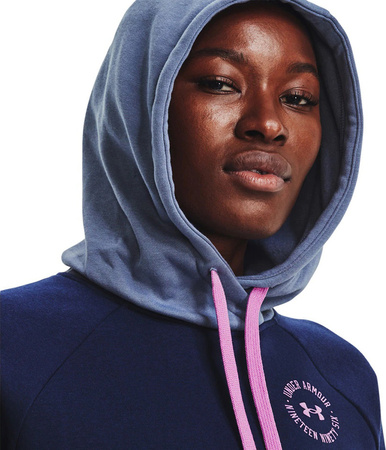 Bluza damska Under Armour Rival Fleece CB Hoodie granatowa 1373031 410