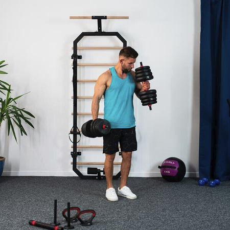 Zestaw ciężarów 40kg HMS sgn140 (2 części) pro set 6w1