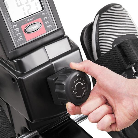 Wioślarz magnetyczny treningowy domowy HMS wymiary 195 x 58,5 x 49 cm