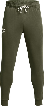 Spodnie męskie Under Armour Rival Terry Jogger khaki 1380843 390