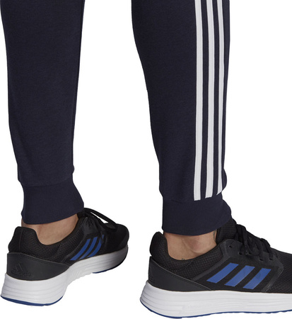 Spodnie męskie adidas Essentials Slim 3 Stripes Pants granatowe GM1090