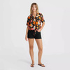 Damska koszulka z krótkim rękawem O'neill CALI BEACH SHIRT black bluemchen rozmiar S