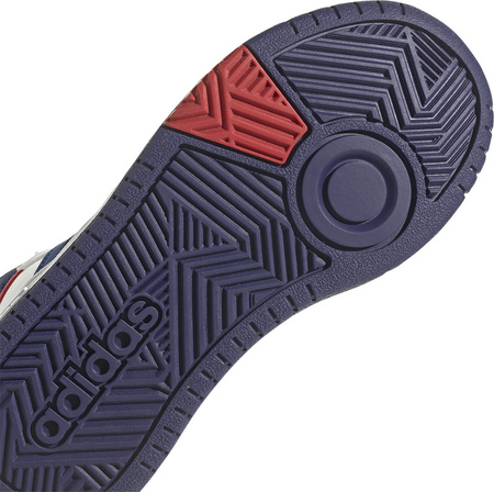 Buty dziecięce adidas Hoops Mid biało-niebieskie GZ9647