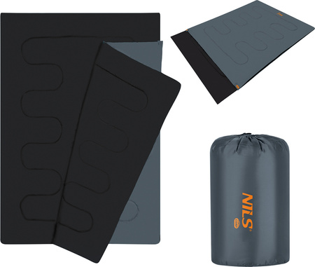 Śpiwór turystyczny kempingowy dwuosobowy Nils Camp wymiary 220 x 150 cm