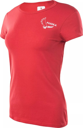 Damska koszulka bluzka z krótki rękawem bawełniana Huari Poland Fan rozmiar S