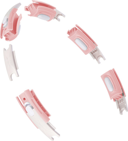 Zestaw hula hop magnetyczny z licznikiem HMS hhm15 różowe pas wyszczuplający br163 czerwony