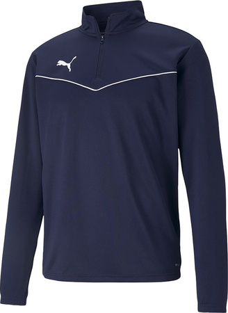 Bluza męska Puma teamRISE 1 4 Zip Top Peacoat-Pu granatowa 657394 06
