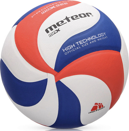 Piłka siatkowa Meteor Max 900 niebiesko-czerwono-biała 10082