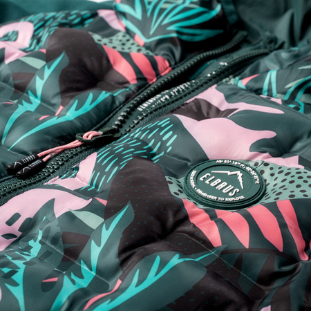 Dziecięca kurtka przejściowa softshell z ociepleniem pikowana Elbrus Emini Tg zielona rozmiar 152