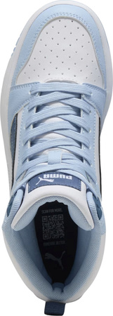 Buty dla dzieci Puma Rebound V6 Mid biało-niebieskie 393831 32
