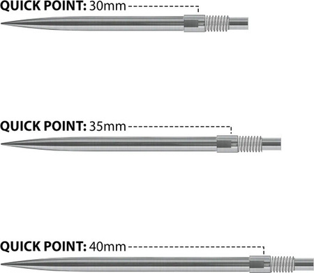 Końcówki do rzutek Harrows QUICK POINT Silver steel