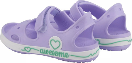 Dziecięce sandały Coqui YOGI lt. lila/white rozmiar 34/35