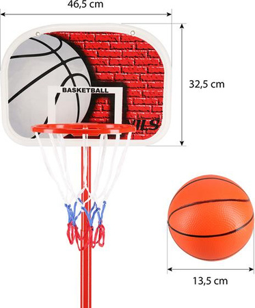 Kosz do koszykówki regulowany wolnostojący Nils zdk881g