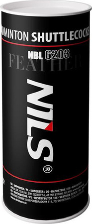 Lotki do badmintona z piór Nils NBL6203 3 sztuki