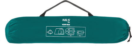 Namiot turystyczny kempingowy Nils Camp Hiker NC6010 2 osobowy zielony 275x150x105cm