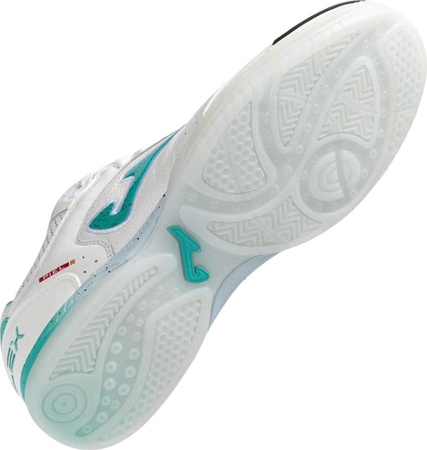 Buty piłkarskie Joma Top Flex 2502 Indoor biało-turkusowe TOPW2502IN
