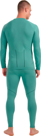 Spodnie termoaktywne męskie 4F M234 morska zieleń 4FWAW25USEAM234 46S