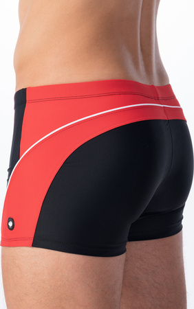 Męskie Bokserki Kąpielowe Helder black/fiery red rozmiar L